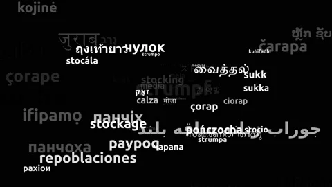 Stocking Translated in 55 Worldwide Languages Endless Looping 3d Zooming Word Video stock 145215317