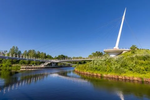 Stockingfield Bridge, Forth and Clyde Canal, Glasgow, Scotland, United Kingdom, Stock Photos