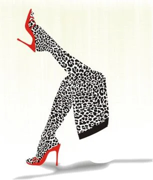 Stockings with cheetah pattern Stock Illustration