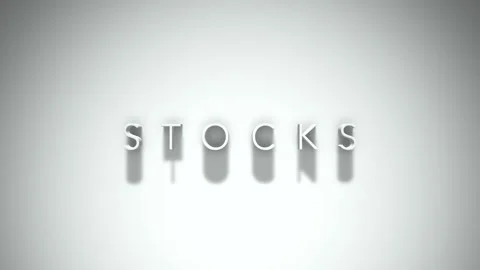 Stocks 3D title animation with shadows on a white background Stock Footage 297456957