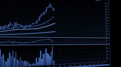 Stocks Up Blue Stock Footage 37788857