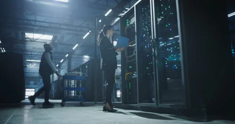 Stocksy Female Admin Working in Data Center Stock Footage 320677063