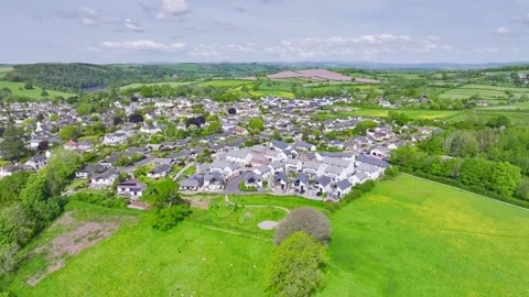 Stoke Gabriel from a drone, Devon, South Hams, England 動画素材 241493483