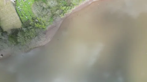 Stoke Gabriel, S. Devon, England: DRONE VIEWS: Village church and surroundings Stock Footage 238992243