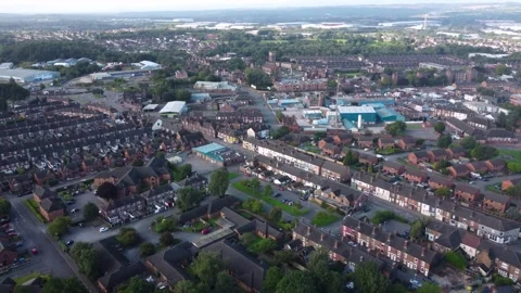 Stoke on Trent Drone 4K Stock Footage 250167425