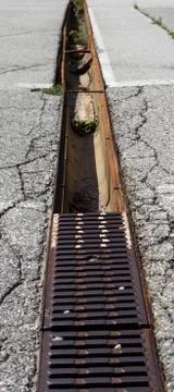 Stolen drainage Stock Photos