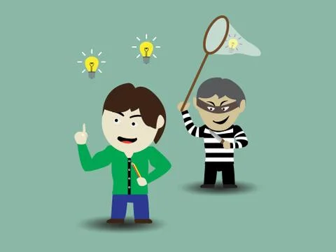 Stolen idea Stock Illustration