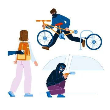 Stolen thief vector Illustrazione stock