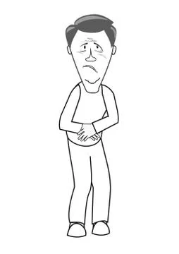 Stomach aches Illustrazione stock