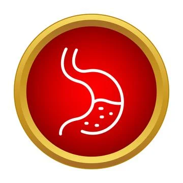 Stomach digestive system human organ medical icon Stock Illustration