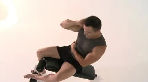 STOMACH exercises Stock Footage 17866019