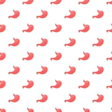 Stomach human organ seamless pattern background for medical design Stock Illustration