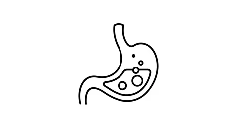 Stomach icon animation Vídeo Stock 342691686