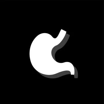 Stomach icon flat Stock Illustration