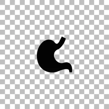 Stomach icon flat Stock Illustration