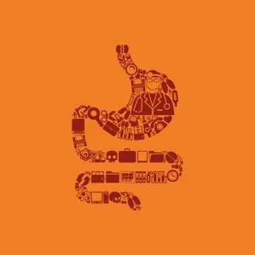 Stomach icon Stock Illustration
