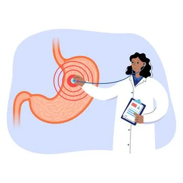 Stomach logo concept Stock Illustration