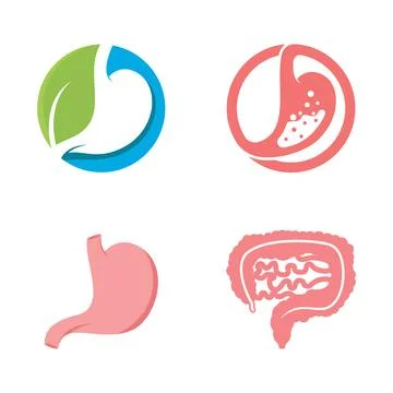 Stomach logo icon Stock Illustration