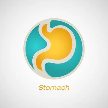Stomach logo Stock Illustration