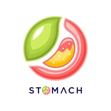 Stomach logo Stock Illustration