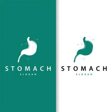 Stomach Logo, Simple Design for Brands with a Minimalist Concept, Vector Hu.. Stock Illustration
