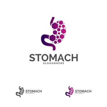 Stomach Logo Template Design Vector, Stomach Care logo Design Concept Vector Illustrazione stock