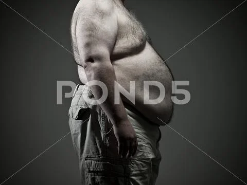 Stomach Of An Overweight Man