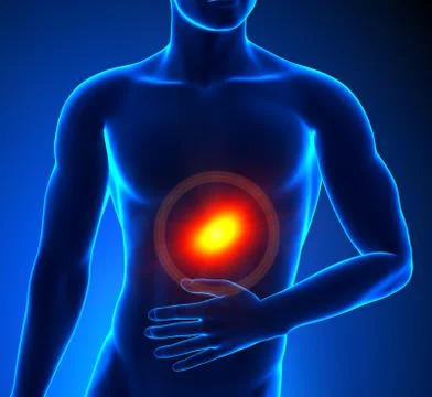 Stomach pain 스톡 일러스트