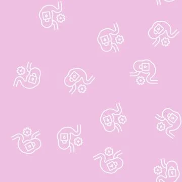 Stomach work stop line seamless pattern Stock Illustration