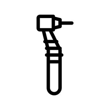 Stomatology Dentist Reamer Vector Thin Line Icon 스톡 일러스트