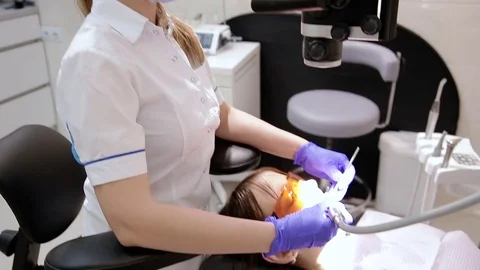 Stomatology,Dentist makes teeth Stock Footage 74356084