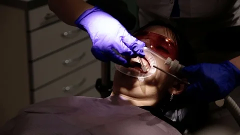 Stomatology,Dentist makes teeth Stock Footage 74360679