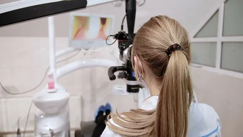 Stomatology,Dentist makes teeth Stock Footage 74360796