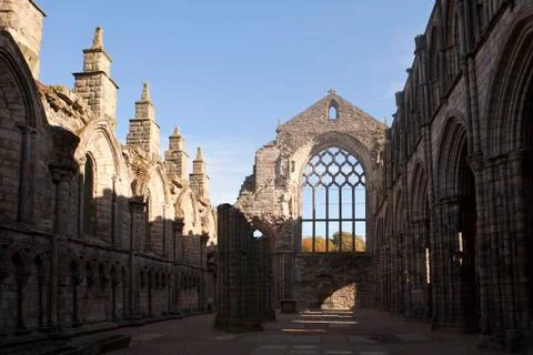 Stone abbey ruins Stock Photos