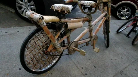 Stone Age Bicycle Stock Footage 874230