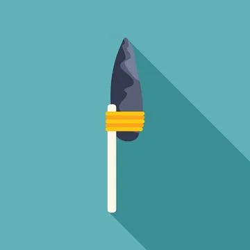 Stone age hand chopper tool from prehistoric times Stock Illustration