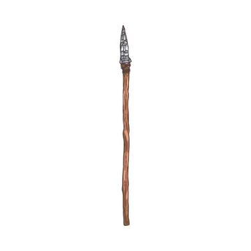 Stone age primitive caveman spear, hand drawn vector illustration isolated. Stock Illustration