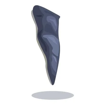 Stone age weapon spearhead made of flint rock Stock Illustration