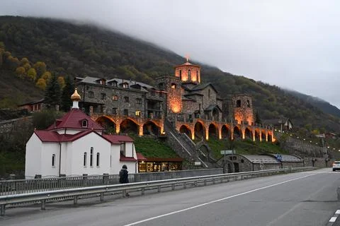 Stone Alan Holy Dormition Monastery in North Ossetia, Russia 写真素材