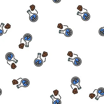 Stone analysis vector seamless pattern Stock Illustration