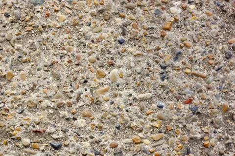 Stone and cement texture background. small river stones with cement for sidew Stock-Fotos
