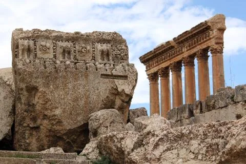 Stone and columns Stock Photos