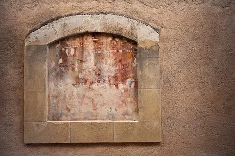 Stone and painted plaster surface Stock Photos