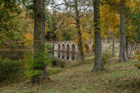 Stone arch bridge angle view Stock Photos