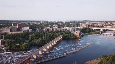Stone Arch Bridge Stock Footage 100611113