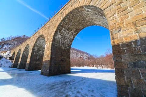 Stone arch bridge Stock Photos