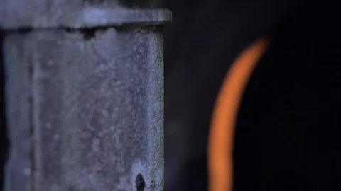 Stone Arch Catches Light Rack Focus Moyne Friary County Mayo Ireland Stock Footage 98982373