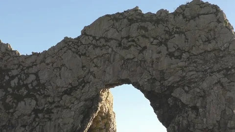 Stone arch Durdle Door. England. Stock Footage 78991786