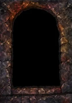 Stone arch frame Stock Illustration