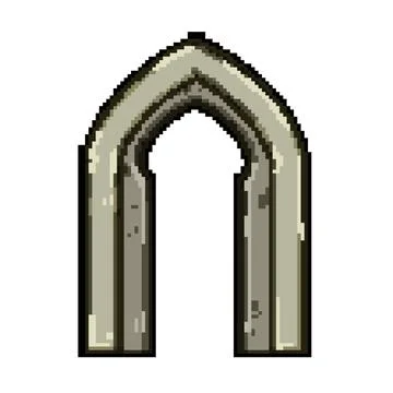 Stone arch gate frame creating portal concept Ilustración de archivo